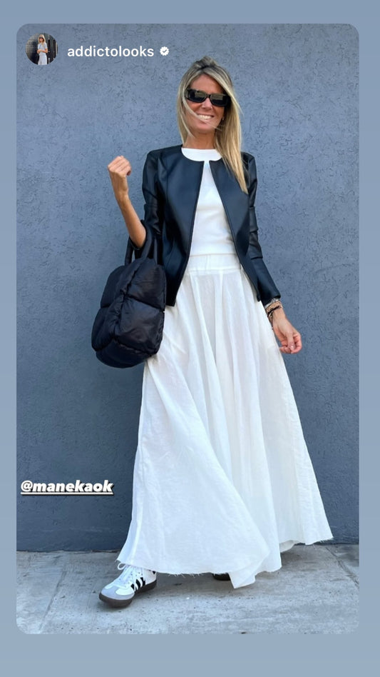 Maxifalda Tusor Off White